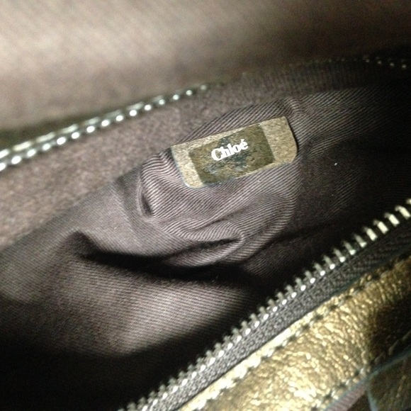 Authentic, Chloe Gold Distressed Leather Handbag - Picture 13 of 16